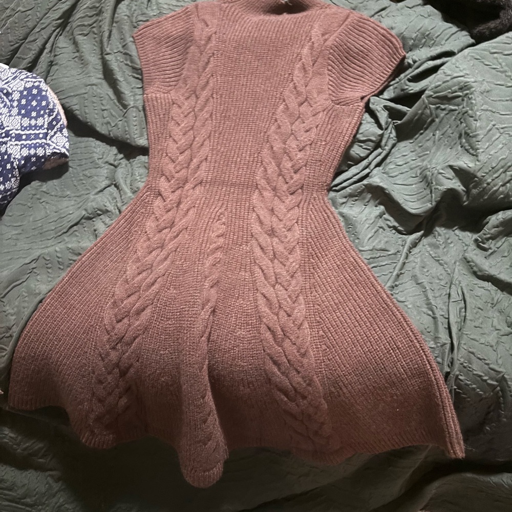 Fashion Nova Brown Cable Knit Dress brand new never worn